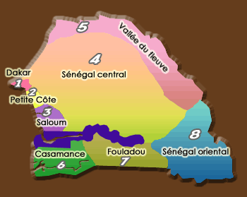 Carte du Sénégal