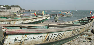 La plage de Djiffer, dans le Saloum